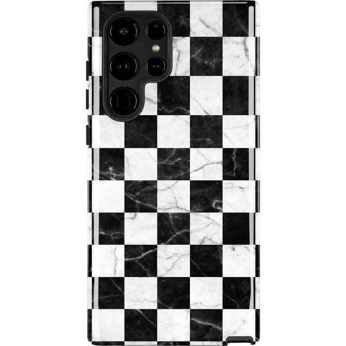 Checkered Marble Galaxy S25 Ultra Impact Case